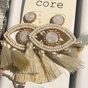 Tassel Evil Eye Earrings